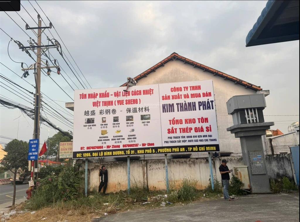 Cho thuê mặt bằng mặt tiền đại lộ bình dương  6000m2 giá thuê 65 triệu / tháng