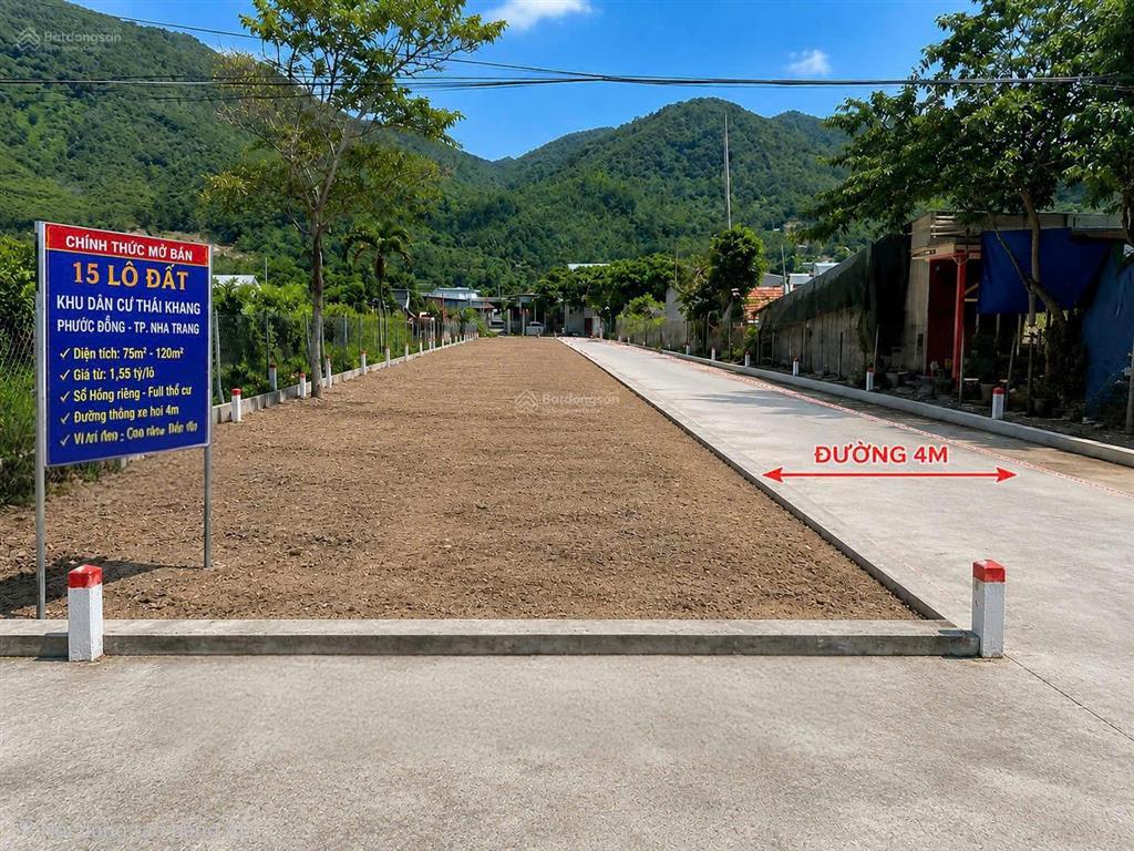 Mở bán các lô đất thổ cư diện tích từ 75m2 giá chỉ 1,55 tỷ kdc đường thái khang nam nha trang