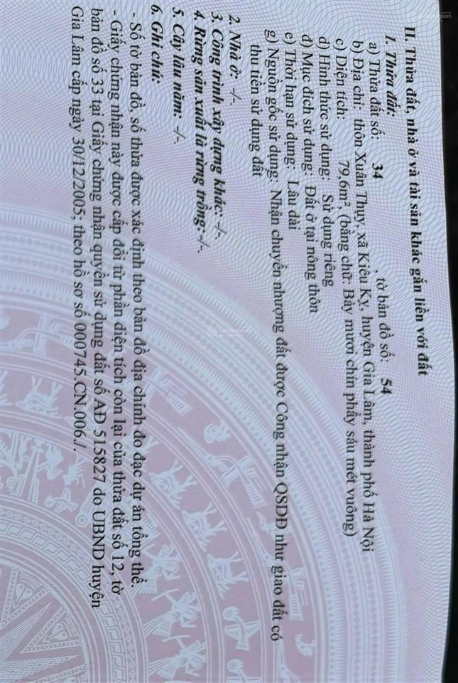 Bán đất chính chủ xuân thụy, gia lâm, hà nội