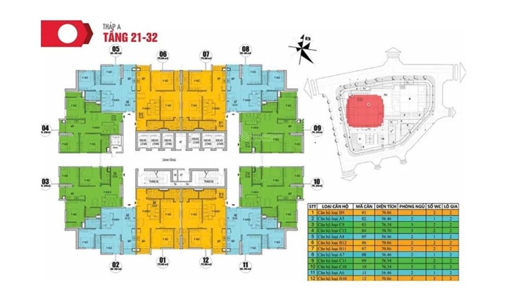 Chính chủ gửi bán căn góc 2pn, 56,46m² tại chung cư osaka complex, full nội thất
