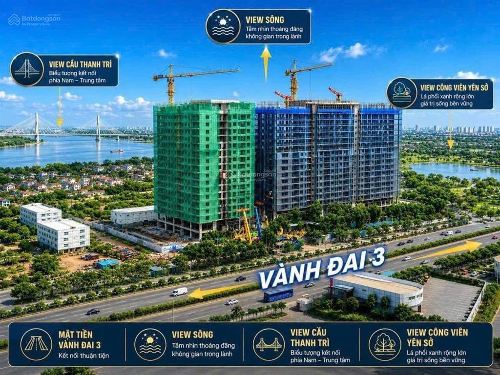 Quỹ căn thương mại x2 trần phú tầng trung hướng đông nam view sông hồng mát mẻ giá 63tr/m2