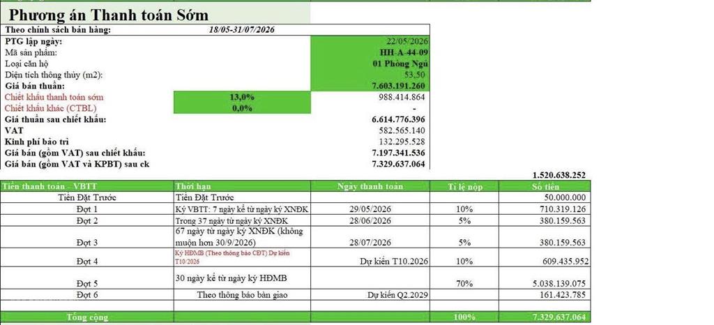 Bán cắt lỗ căn 1pn tầng cao ban công đn view thoáng bàn giao nội thất cao tại masteri cao xà lá