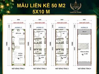 Bán cặp song sinh liền kề 5x10m giao lộ rộng 39m. đại lộ công viên 40m.