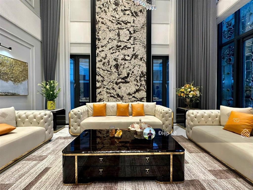 200 tỷ bt đơn lập mặt hồ harmony 360m2, hoàn thiện mới đẹp, vị trí đắc địa view trọn hồ điều hòa