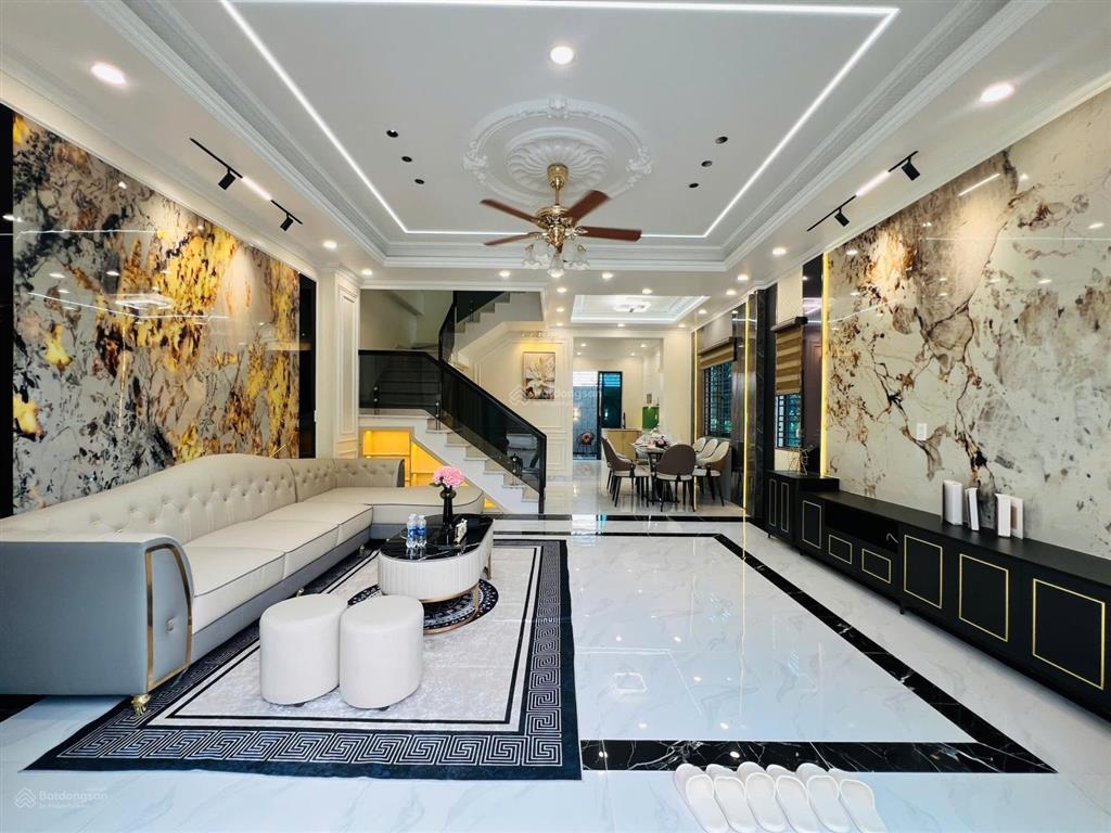 Bán biệt thự 132,5m² bắc sơn an dương hải phòng  full nội thất luxury, sân 2 ô tô, giá chỉ 5,5 tỷ