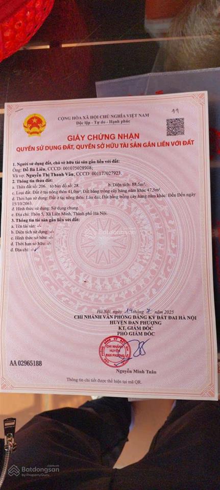 Bán đất tại xã trung châu, huyện đan phượng, hà nội, 2,2 tỷ, 88,5 m2 giá ưu đãi hàng hot