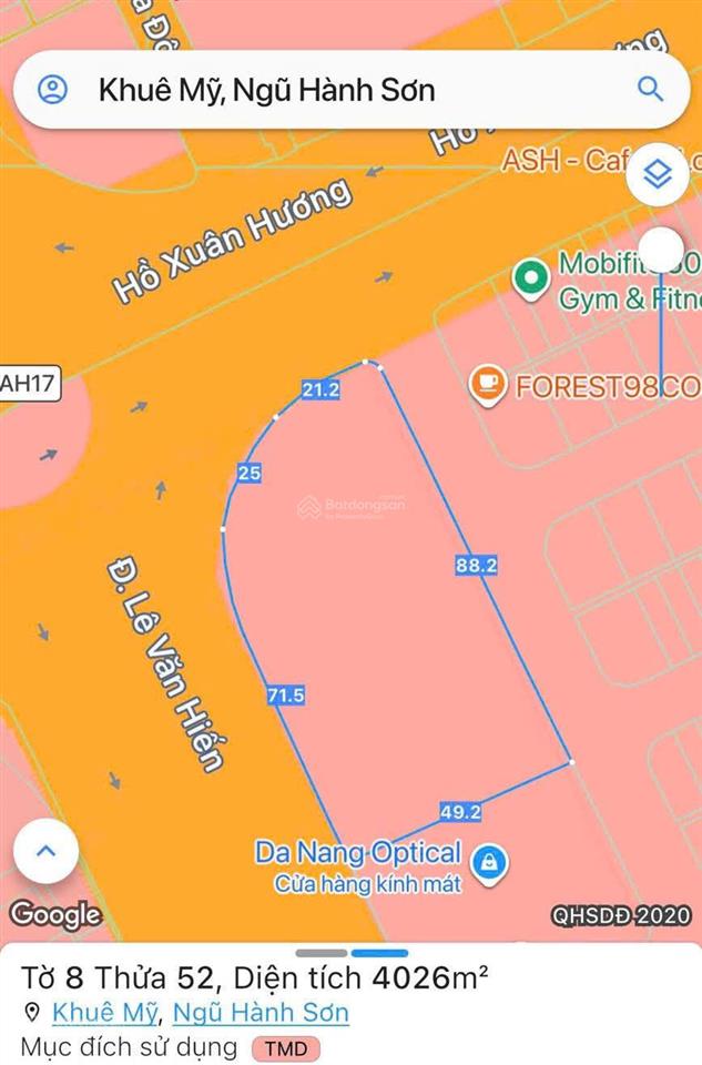 Bán lô góc 3 mặt tiền đường lê văn hiến, đất khó tìm, dt 4026m2