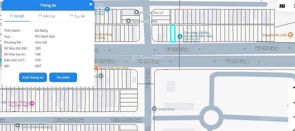 Bán lô đất mặt tiền đường võ chí công, gần trần đại nghĩa, dt 100m2, giá 8,7 tỷ