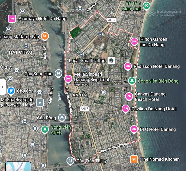 Bán lô đất biển 639m2, đường mỹ khê 7, gần chính hữu, ngay tt tài chính, giá 62 tỷ tl