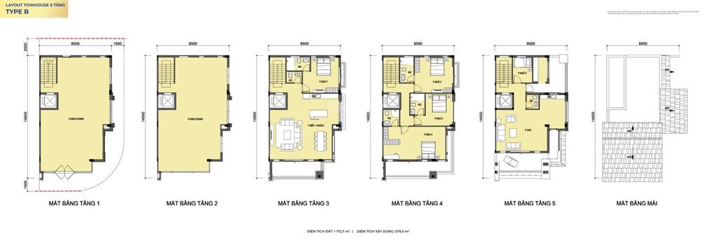 Shophouse 5 tầng  sun symphony residence mặt tiền trần hưng đạo  chiết khấu cao  chính sách tốt