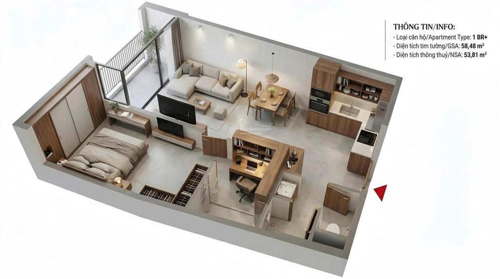 Suất ngoại giao! giá 1 tỷ 9 (100%) sở hữu căn hộ fours  chiết khấu 28,5%  tt 70% nhận nhà