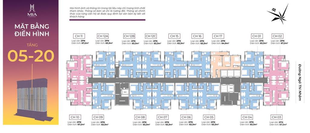 Chính chủ bán căn hộ chung cư 2pn, 2wc, 65m2 tại mia center point, 3,25 tỷ
