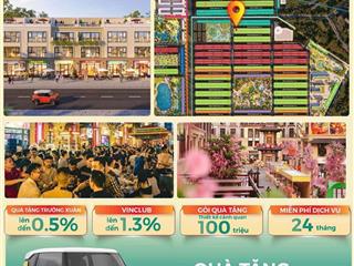 637 triệu sở hữu nhà phố vinhomes giá đất chỉ 44tr/m2, miễn gốc lãi đến tháng 1/2028