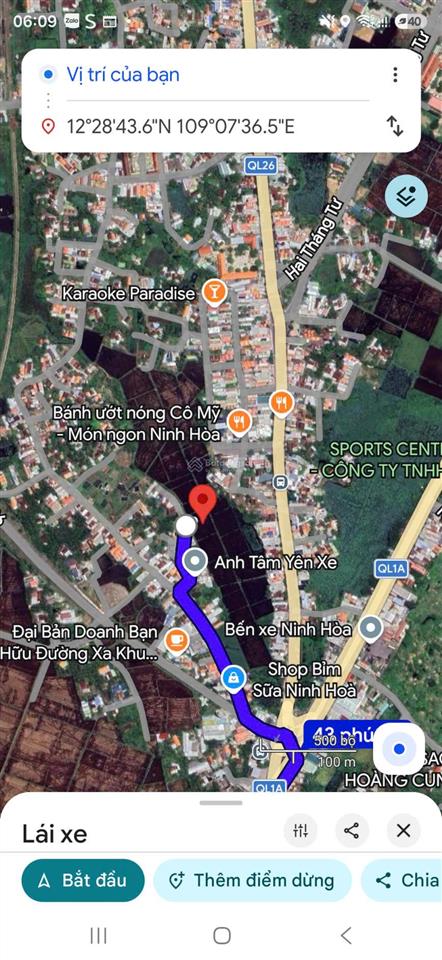 Bán đất full thổ 1800m2 ninh hiệp ninh hòa. giá tốt.  0902 162 ***