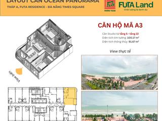 Suất ngoại giao căn 2pn100m2 tầng cao chiết khấu cao trực tiếp từ cđt. view trực diện biển mỹ khê