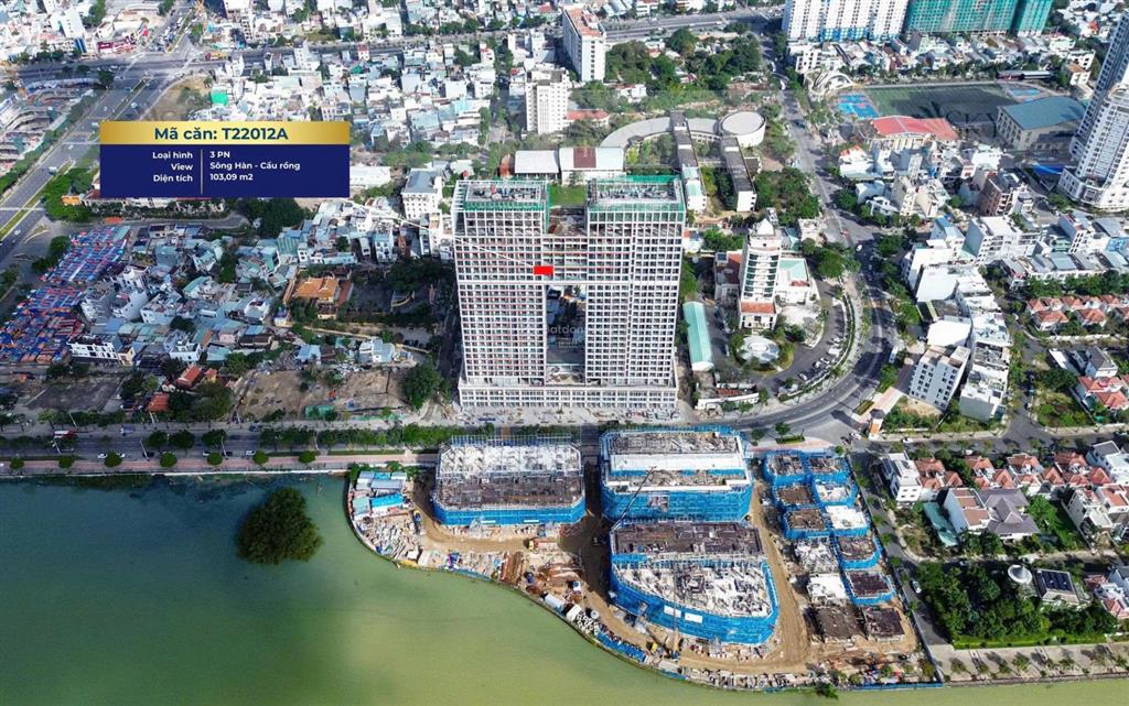 Chính chủ gửi bán căn góc 3pn103m2 tầng cao 22 view trực diện sông hàn cầu rồng pháo hoa