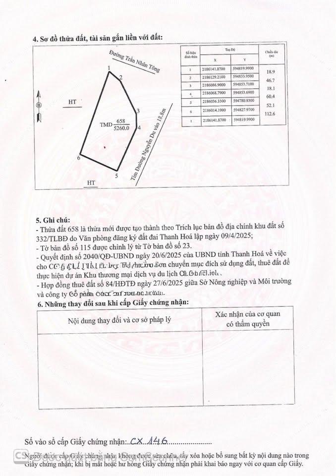 Bán quỹ đất thương mại dịch vụ 5.260m trục đại lộ nam sông mã sát biển sầm sơn