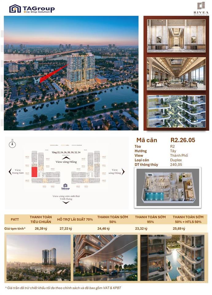 Bán căn duplex rivea residences hoàng mai  biệt thự trên không, diện tích lớn, sở hữu lâu dài