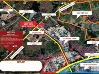 Bán lô đất việt yên new center. hướng công viên giá 3ty570