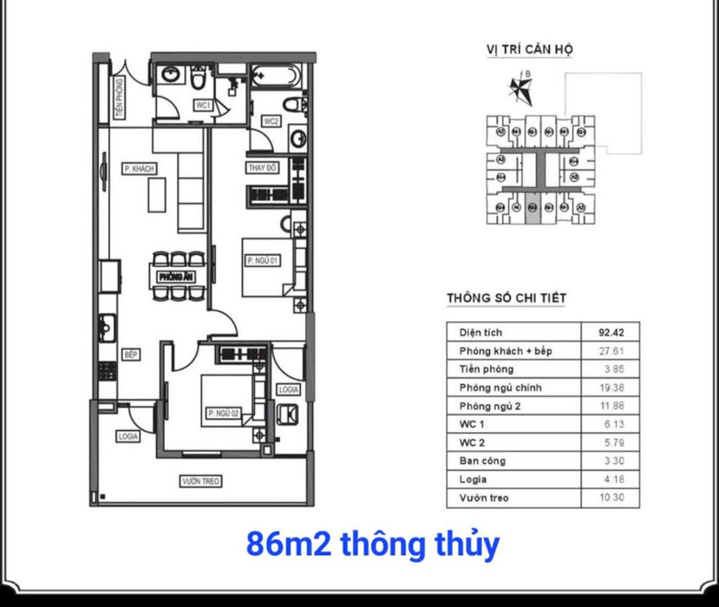 Bán căn hộ 2 ngủ giá tốt hpc landmark, 76m2 chỉ 4.9 tỷ nội thất đẹp sẵn về ở