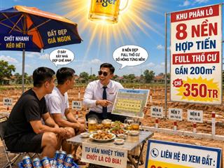 bán lô đất full thổ 215m2 giá 360tr vỉa hè 3m đường 5-7m thông MT5m đơn giá chỉ 1.6tr/m2