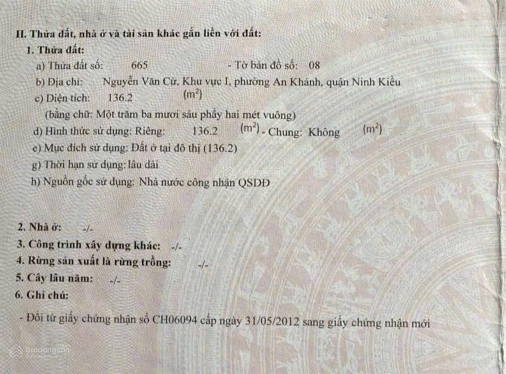 Bán nhà mặt tiền đường nguyễn văn cừ nối dài , gần trường đại học y dược
