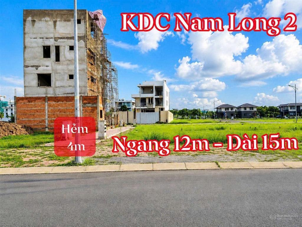 Bán cặp nền đường d6 khu nam long 2 (nam long central lake) dt 12x15  giá 7.2 tỷ