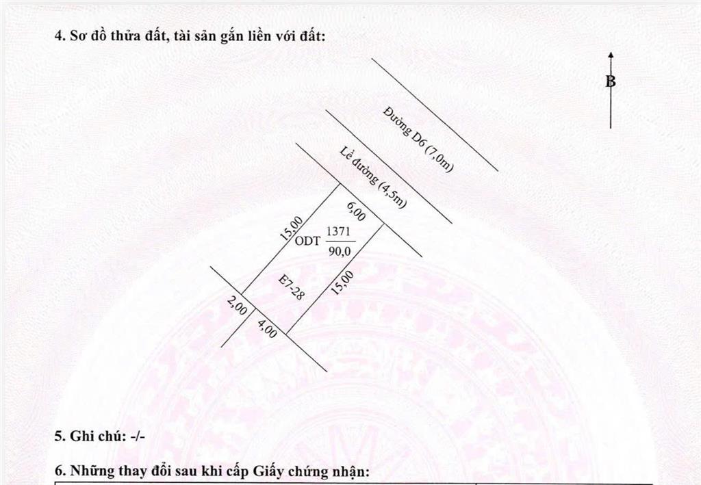 Bán cặp nền đường d6 khu nam long 2 (nam long central lake)
