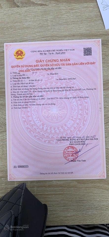 Chính chủ bán căn hộ 3pn, 2vs tại ct4 booyoung, hà đông, hà nội, chỉ với giá ưu đãi 7,9 tỷ vnd