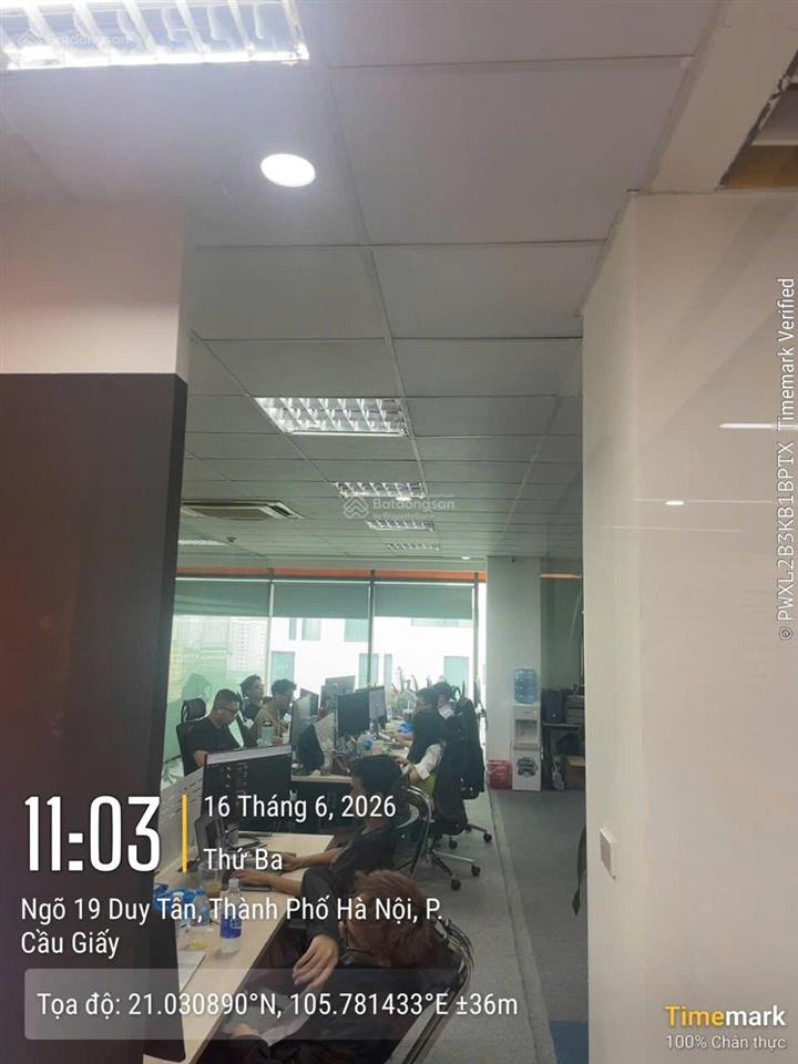 Cho thuê văn phòng tòa ttc  duy tân dt 500m² có chia nhỏ diện tích. giá 380 nghìn/m2/th