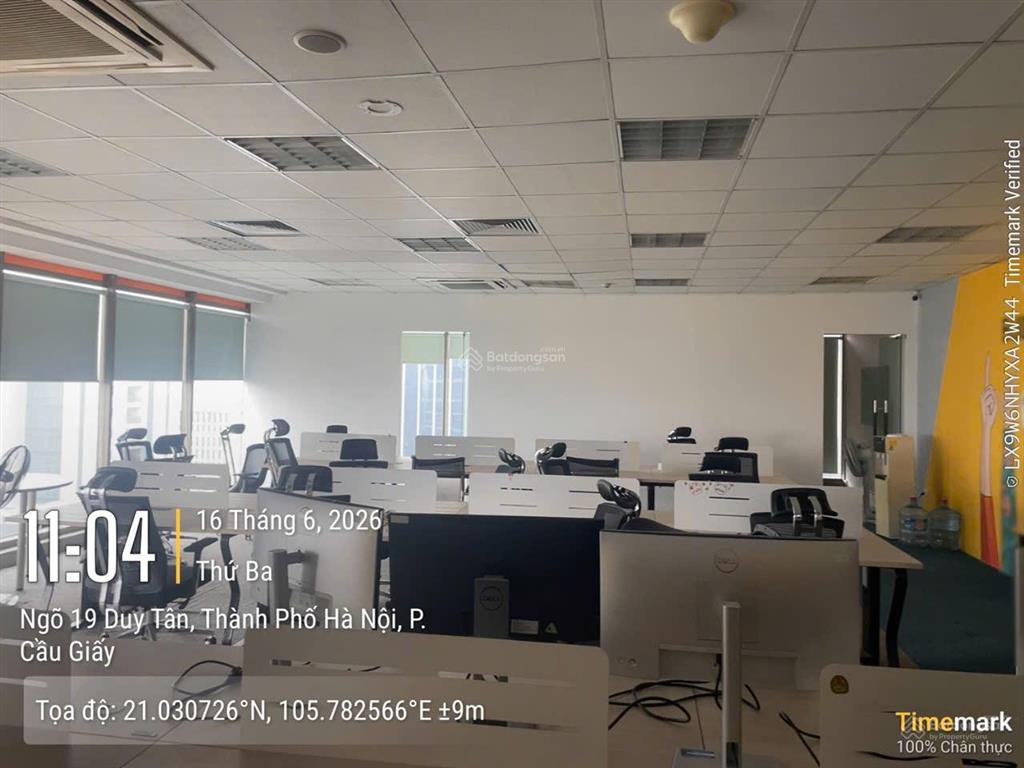 Cho thuê văn phòng tòa ttc  duy tân dt 500m² có chia nhỏ diện tích. giá 380 nghìn/m2/th