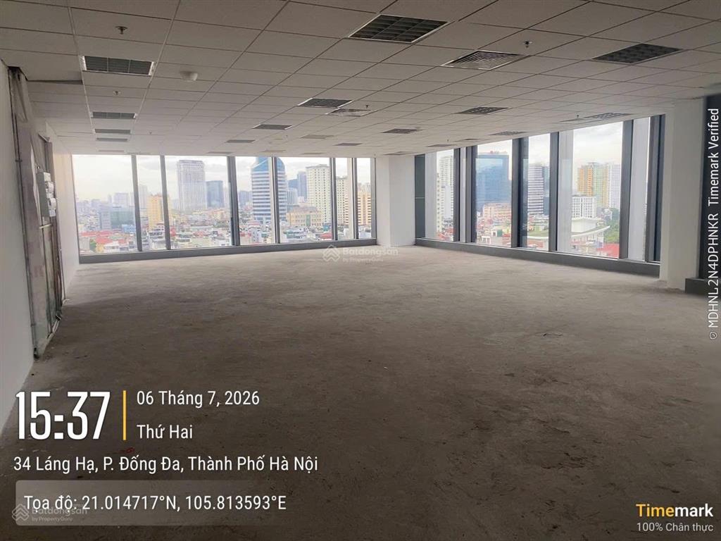Cho thuê văn phòng hạng a, tòa nhà vinaconex số 34 láng hạ. dt 620m² có cắt nhỏ từ 80m2
