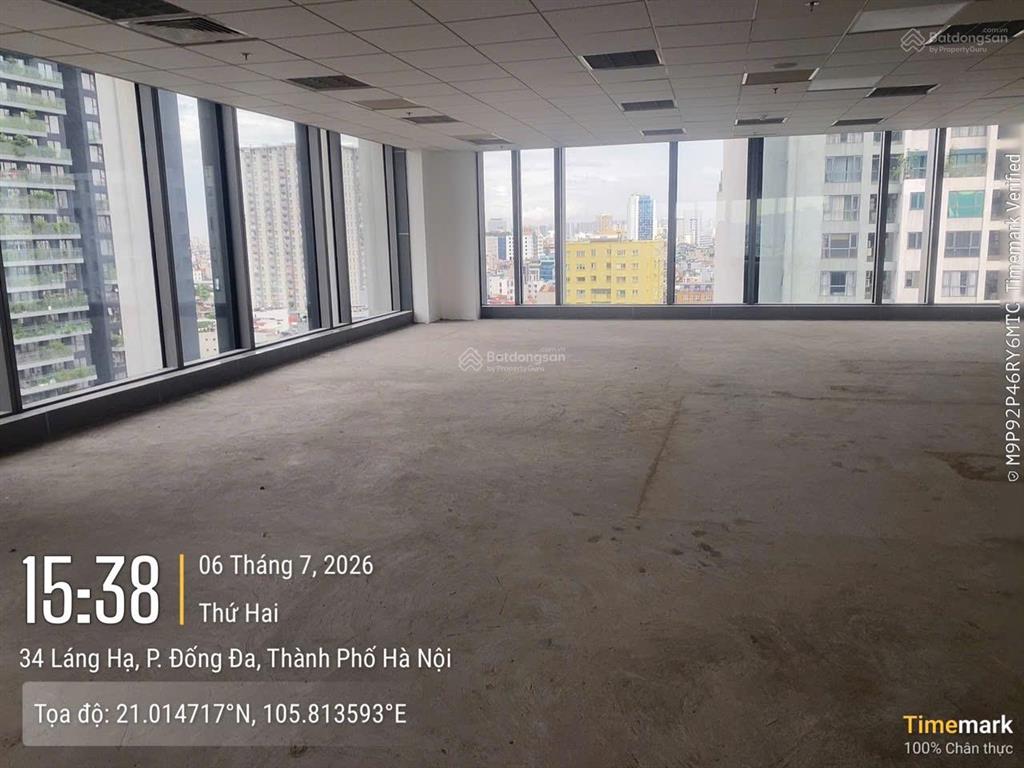 Cho thuê văn phòng hạng a, tòa nhà vinaconex số 34 láng hạ. dt 620m² có cắt nhỏ từ 80m2