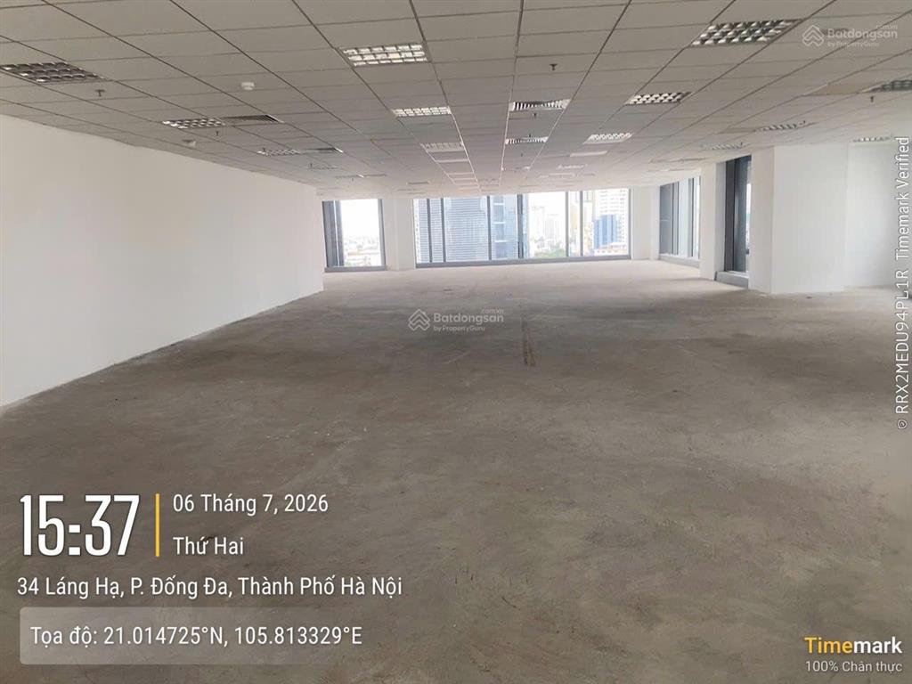 Cho thuê văn phòng hạng a, tòa nhà vinaconex số 34 láng hạ. dt 620m² có cắt nhỏ từ 80m2