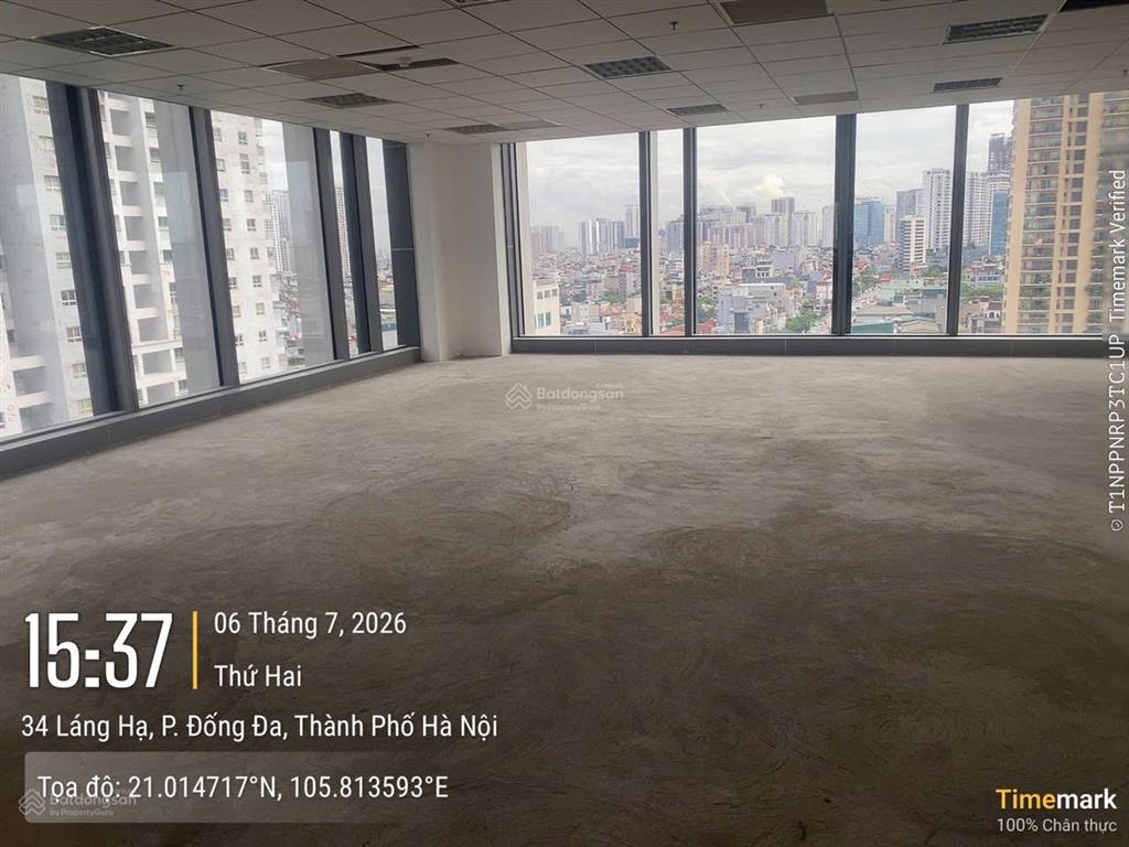 Cho thuê văn phòng hạng a, tòa nhà vinaconex số 34 láng hạ. dt 620m² có cắt nhỏ từ 80m2