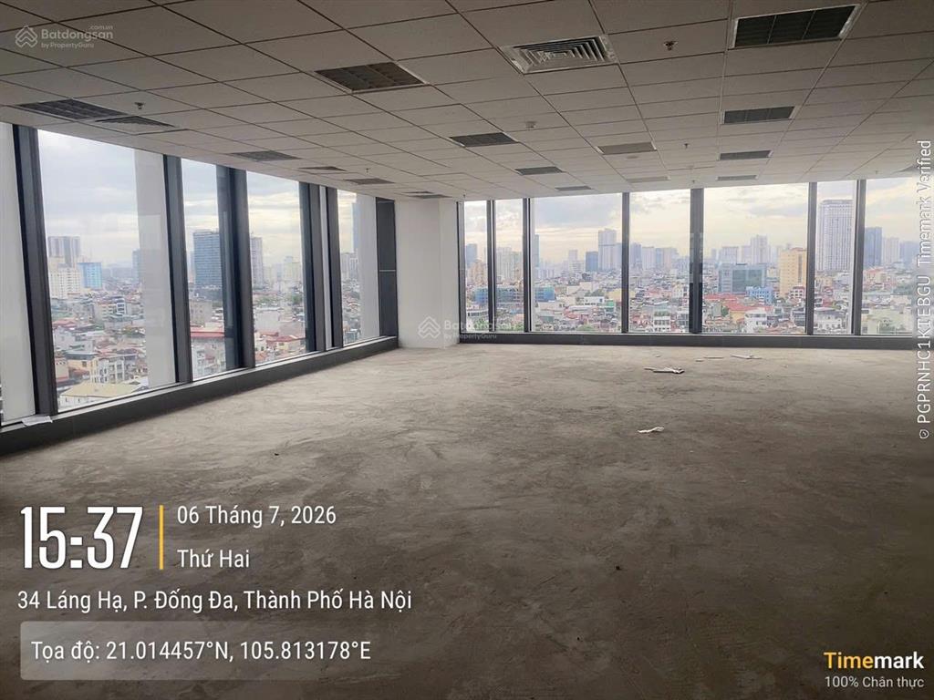 Cho thuê văn phòng hạng a, tòa nhà vinaconex số 34 láng hạ. dt 620m² có cắt nhỏ từ 80m2