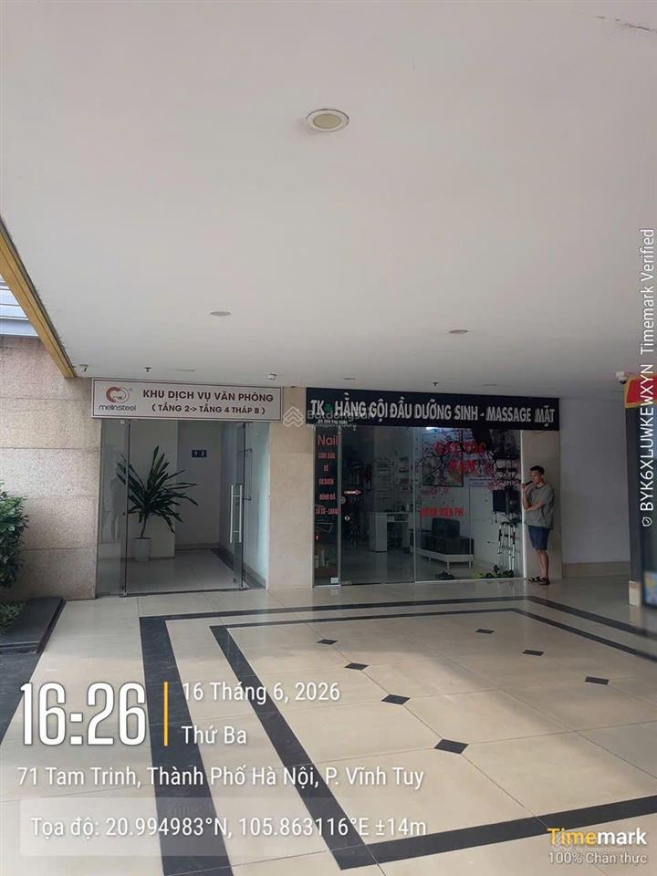 Văn phòng cho thuê 300m2 tòa helios tower 75 tam trinh. dt 300m2, giá thuê 200 nghìn/m2/th