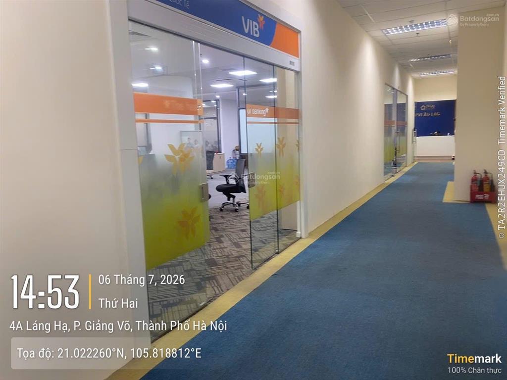 Bql cho thuê văn phòng toà nhà harec building số 4 láng hạ. dt 500m2 có cắt nhỏ từ 100m2