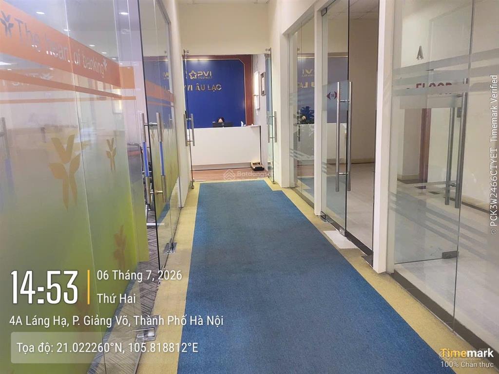 Bql cho thuê văn phòng toà nhà harec building số 4 láng hạ. dt 500m2 có cắt nhỏ từ 100m2