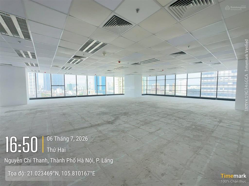 Cho thuê văn phòng hạng a, toà rox 54a nguyễn chí thanh. dt 2000m2 có cắt từ 100m2