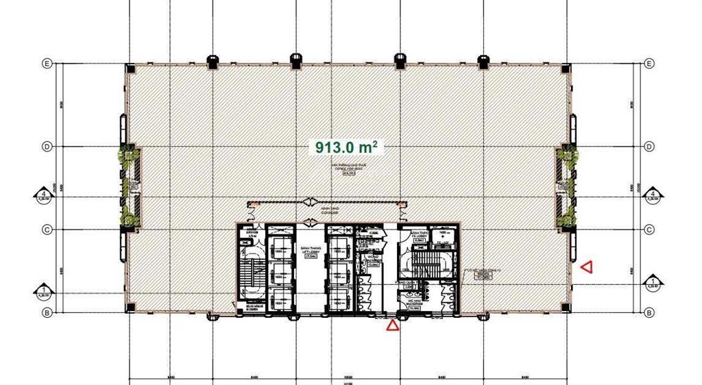Cho thuê văn phòng tòa oriental square (ngoại giao đoàn). diện tích 950m2 có cắt nhỏ từ 300m2