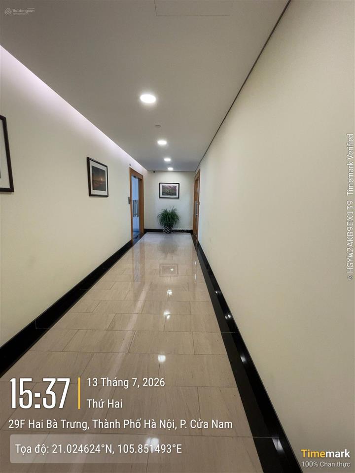 Văn phòng hạng (a) tòa central building 31 hai bà trưng cho thuê. dt 80m2, giá thuê 1015k/m2/th
