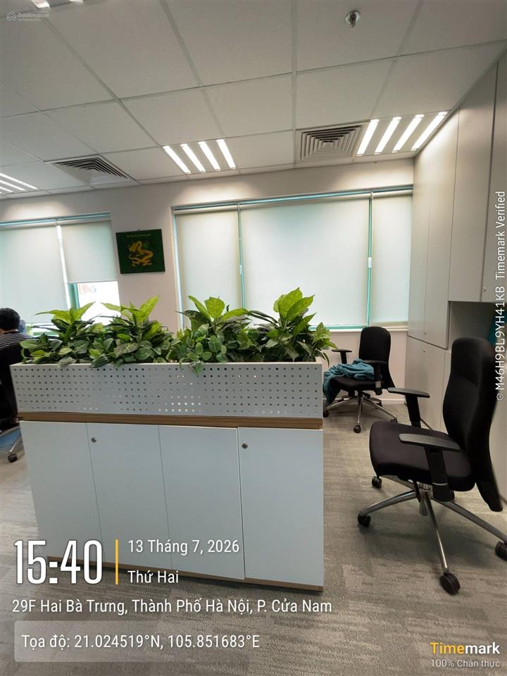 Văn phòng hạng (a) tòa central building 31 hai bà trưng cho thuê. dt 80m2, giá thuê 1015k/m2/th