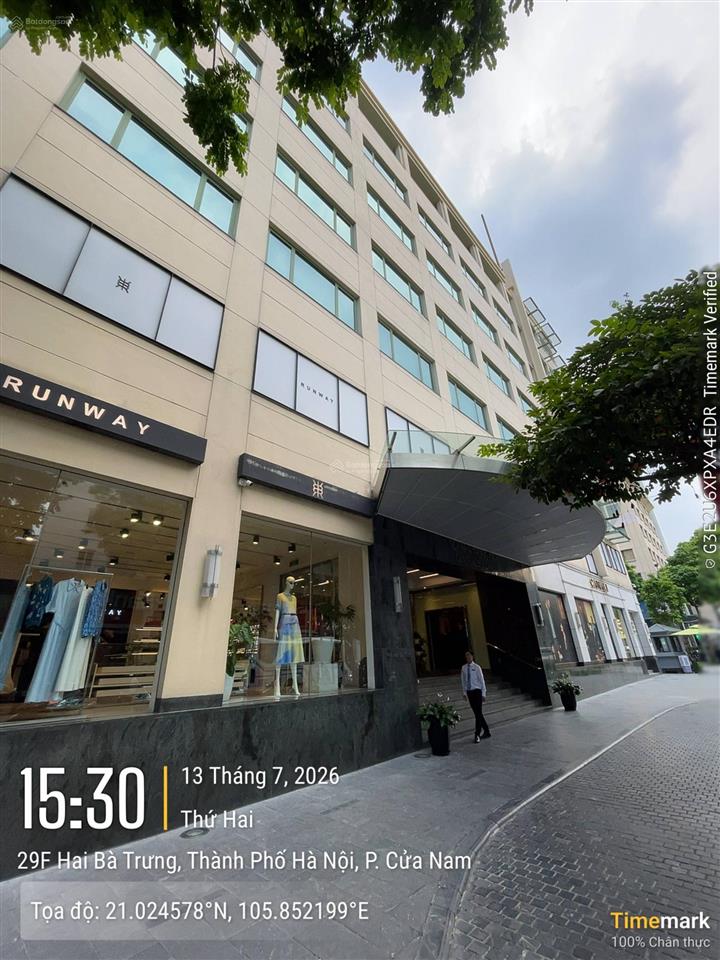 Văn phòng hạng (a) tòa central building 31 hai bà trưng cho thuê. dt 80m2, giá thuê 1015k/m2/th