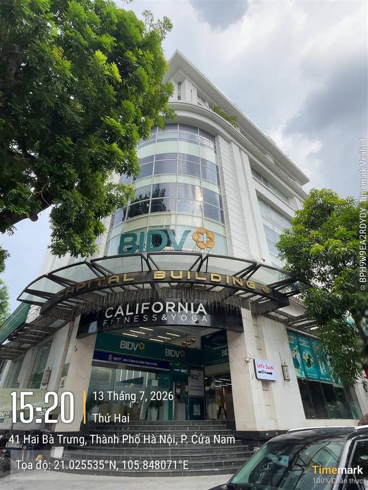 Văn phòng hạng b tòa capital building 41 hai bà trưng cho thuê. diện tích 80m2  giá thuê 490k/m2