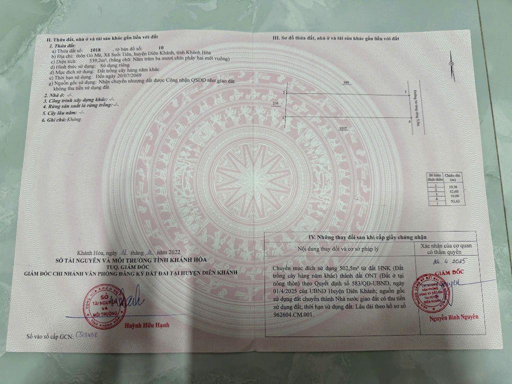 Bán đất Suối Tiên thôn Gò Mè đường thông - đất full thổ cư phù hợp đầu tư xây nhà an cư