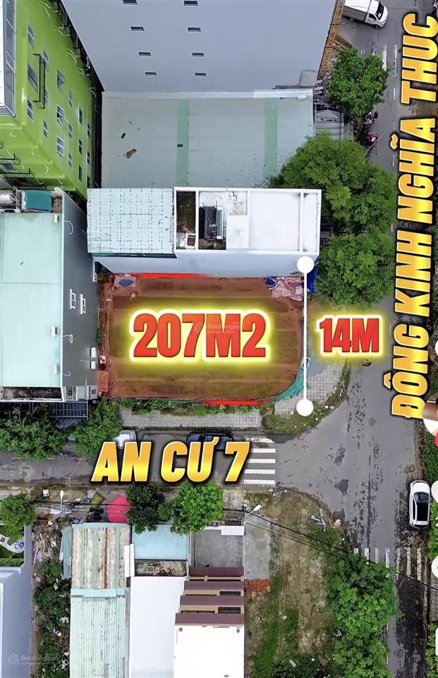 Bán lô góc 2 mặt tiền đông kinh nghĩa thục  an cư 7, 207m2, cách biển 200m| cấp phép 9 tầng
