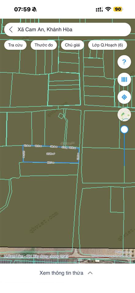 Bán đất 2028m2, giá 8,7 tỷ vnd tại xã cam an, khánh hòa