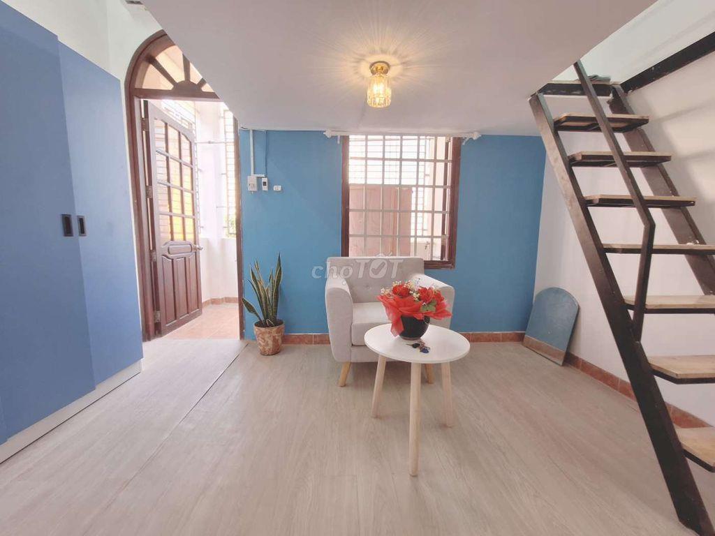 cho thuê phòng gác Duplex 35m2 6.0tr full nội thất thất CMT8 Tân Bình 