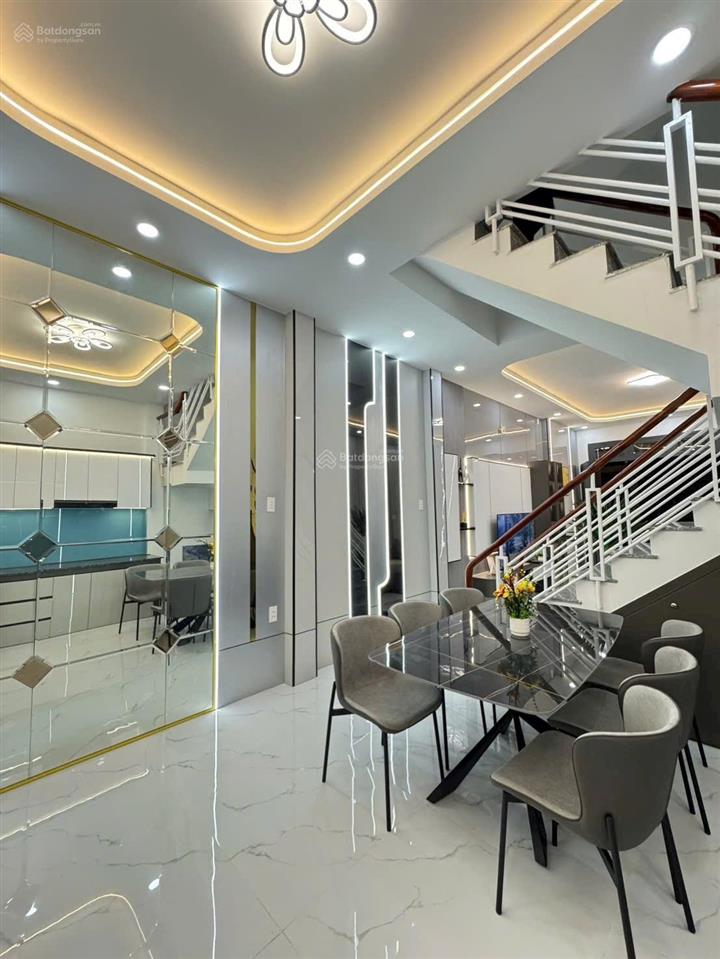 Siêu phẩm nhà phố cao cấp 1 trệt 2 lầu đúc btct kiên cố, nhà có 4pn, tân thới hiệp, q12